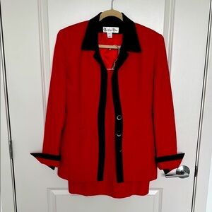 Dior Vintage Red Suit, size 4